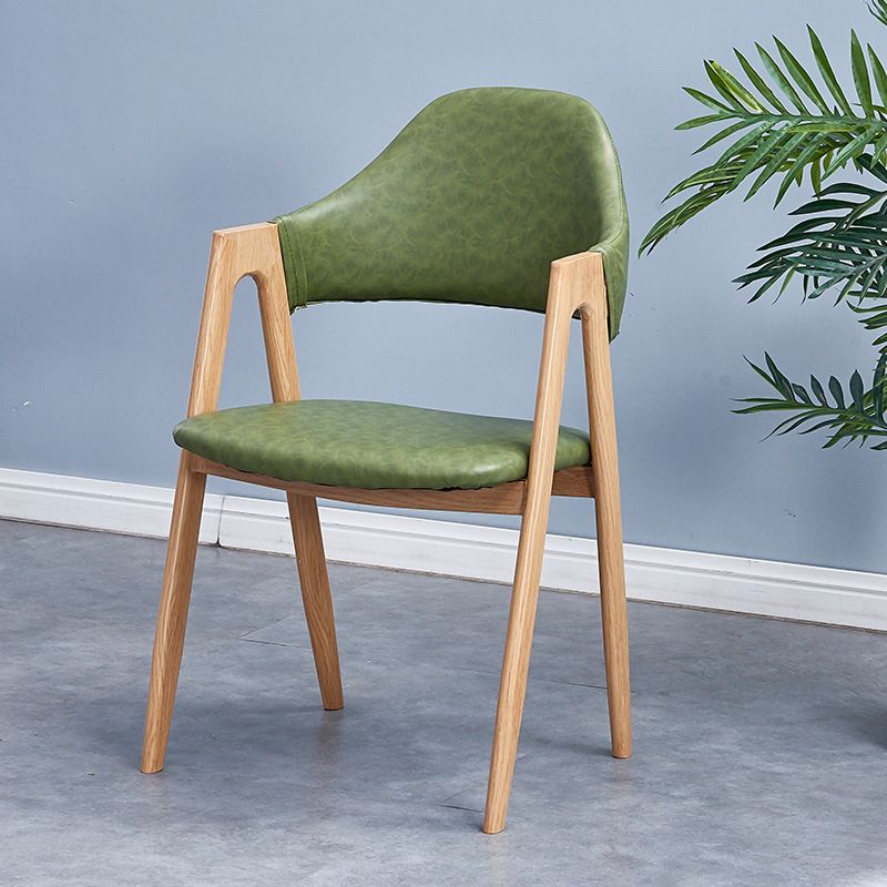 Chaise de salle à manger en bois de style Glam, chaise de salle à manger au fini mat pour salle à manger