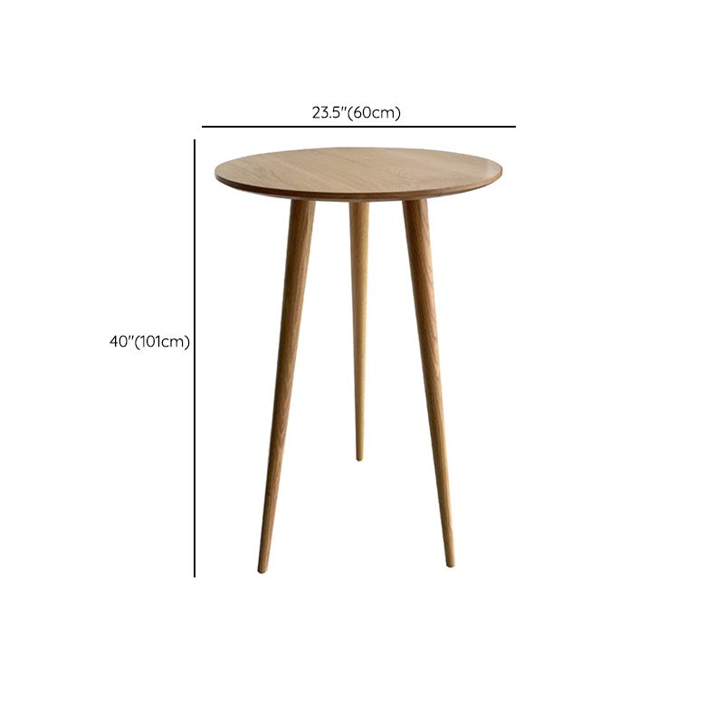 Indoor Modern Bar Dining Table Round Shape Solid Wood Bar Table