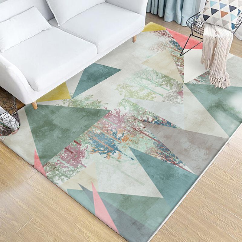 Fancy Modern Area Carpet Geometric Patroon Polyester Area Rug niet-slip achterste tapijt voor huisdecoratie