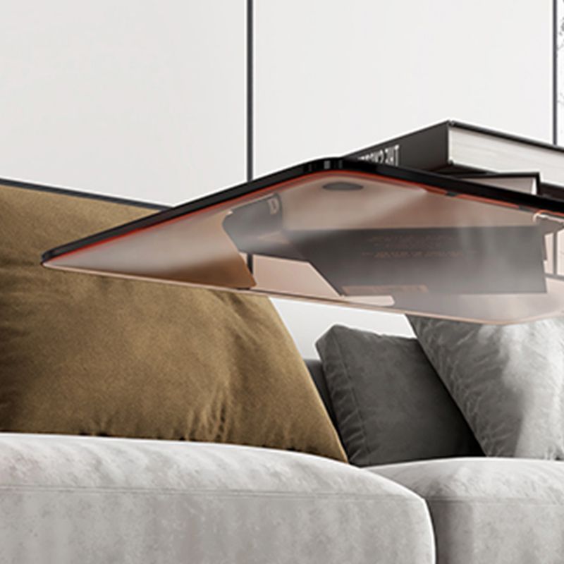 21"H Glam Corner Table Acrylic Square Accent Side Table for Living Room