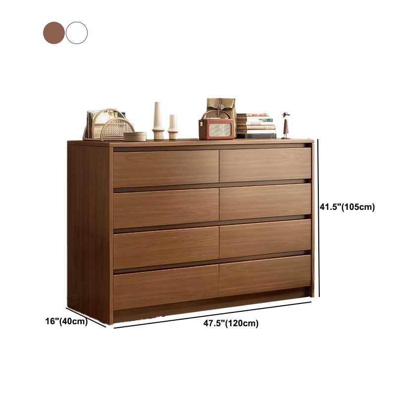 Wooden Accent Chest with Drawers Rectangle Contemporary Chest