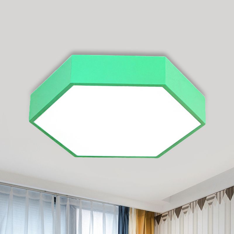 La luz de techo rasante del hexágono de acrílico del metal embroma la lámpara de techo simple del LED para la sala de estar