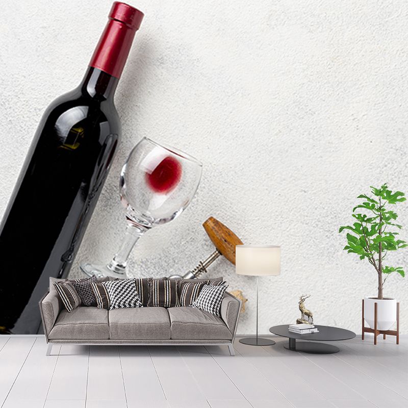 Wine Mural Wallpaper Modern Decorative Restaurant, Custom Size Available