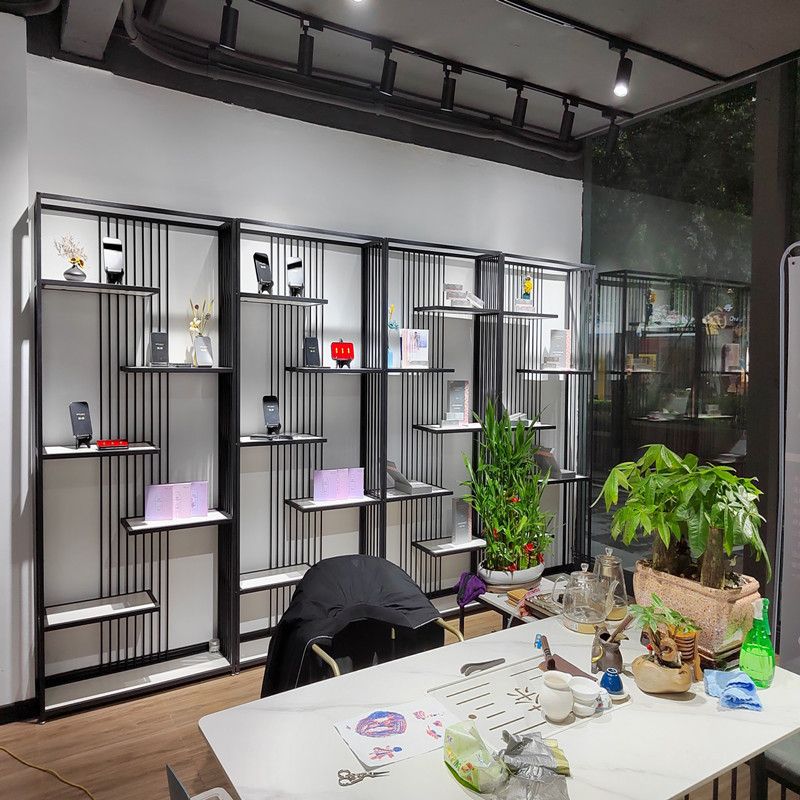 Industrial Style Bookcase Open Back Bookshelf for Home Office