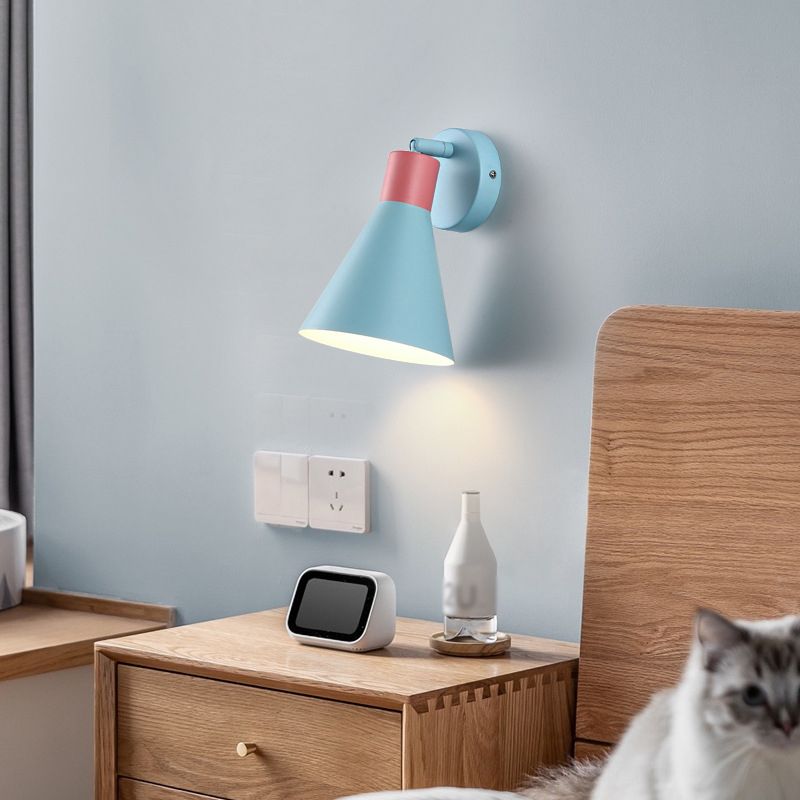 Iluminación geométrica de pared de pared estilo moderno metal 1 luz de pared de pared ligera