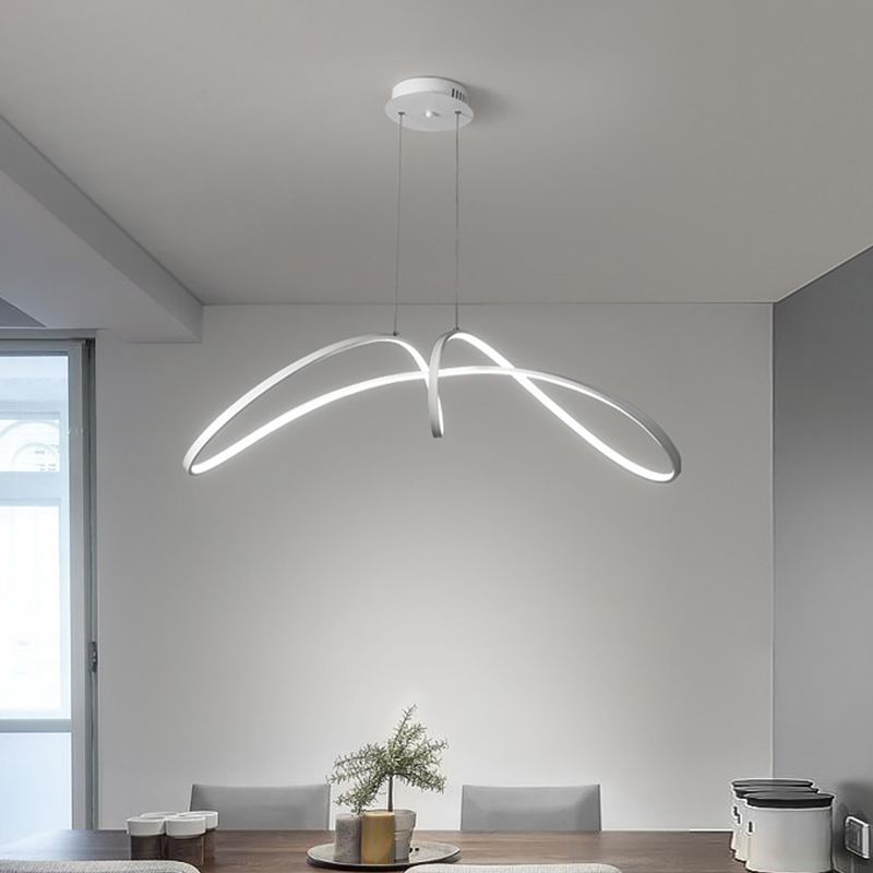 LED White/Black Ceiling Light Contemporary Kitchen Island Lighting for Room
