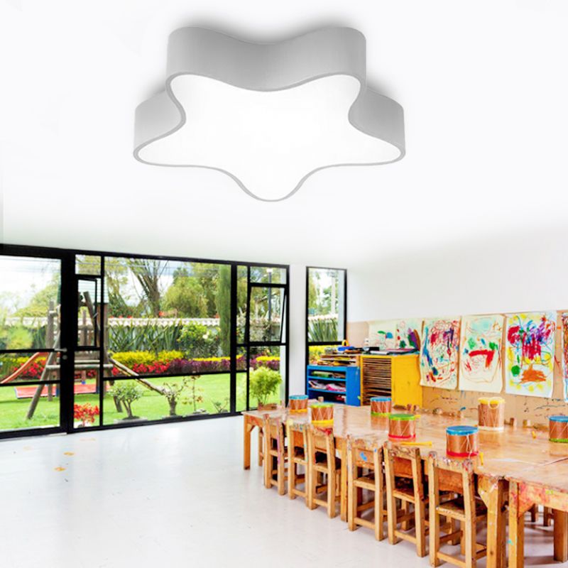 Boys Girls Bedroom Star Flush Ceiling Light Acrylique Contemporary Ceiling Lamp