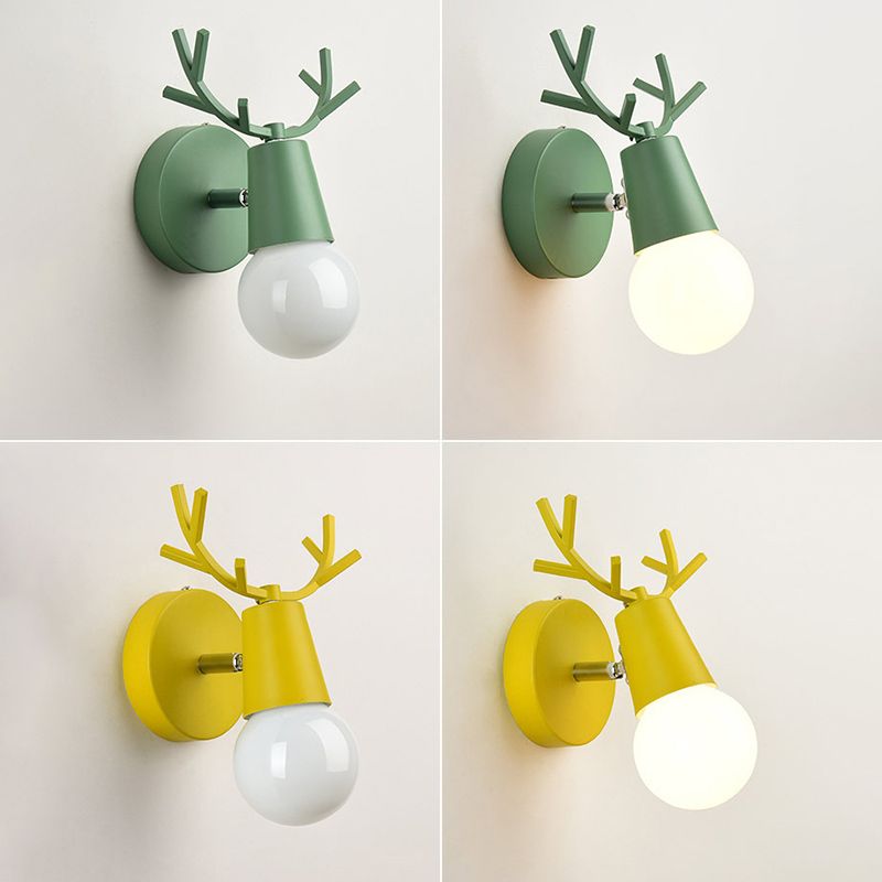 Unique Shade Wall Lighting Modern Nordic Style Metal 1 Light Sconce Light in Black and White