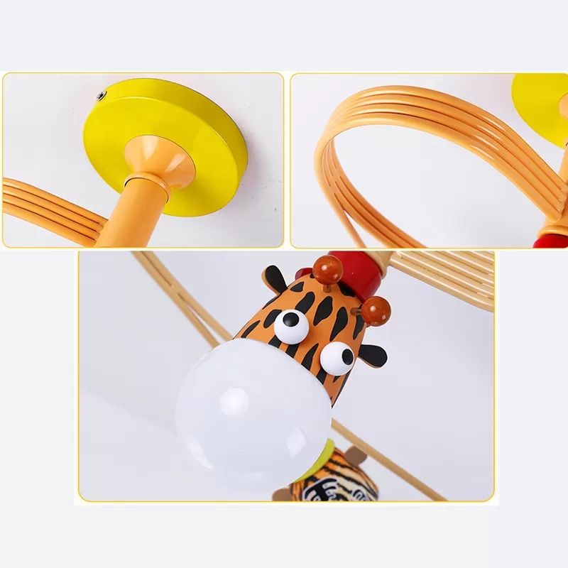 Twist Arm Semi Flushmount Light with Animal Modern Metal LED Lámpara de techo para oficina para oficina