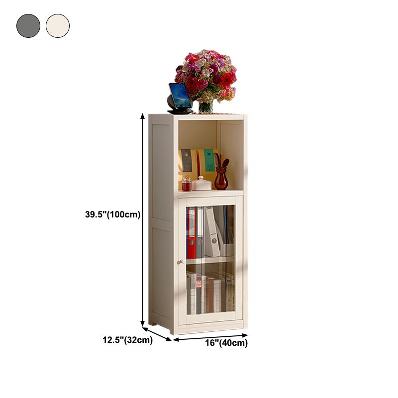Scandinavian Style Bookshelf Engineer Wood with Door Bookcase for Office