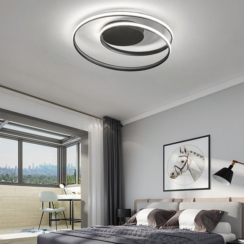 Plafonnier Cercle Simplicité Métal LED Près du Plafonnier