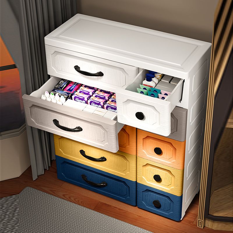 Non-Hanging Wardrobe Armoire with Drawer Plastic Storage Cabinet Wardrobe