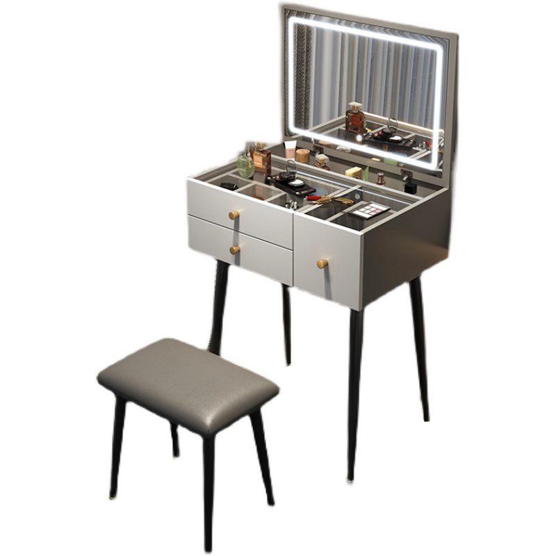 Contemporary Dressing Table Glass Lighted Mirror Bedroom Make-up Vanity