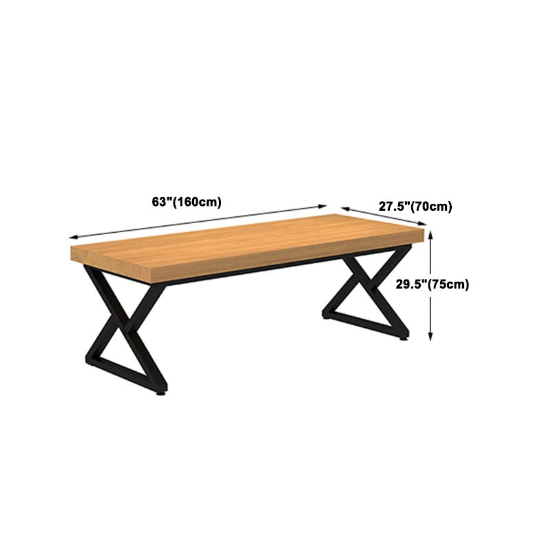 Industrial 1/2/7 Pieces Dining Set Solid Wood Natural Double Pedestal Dinette Set