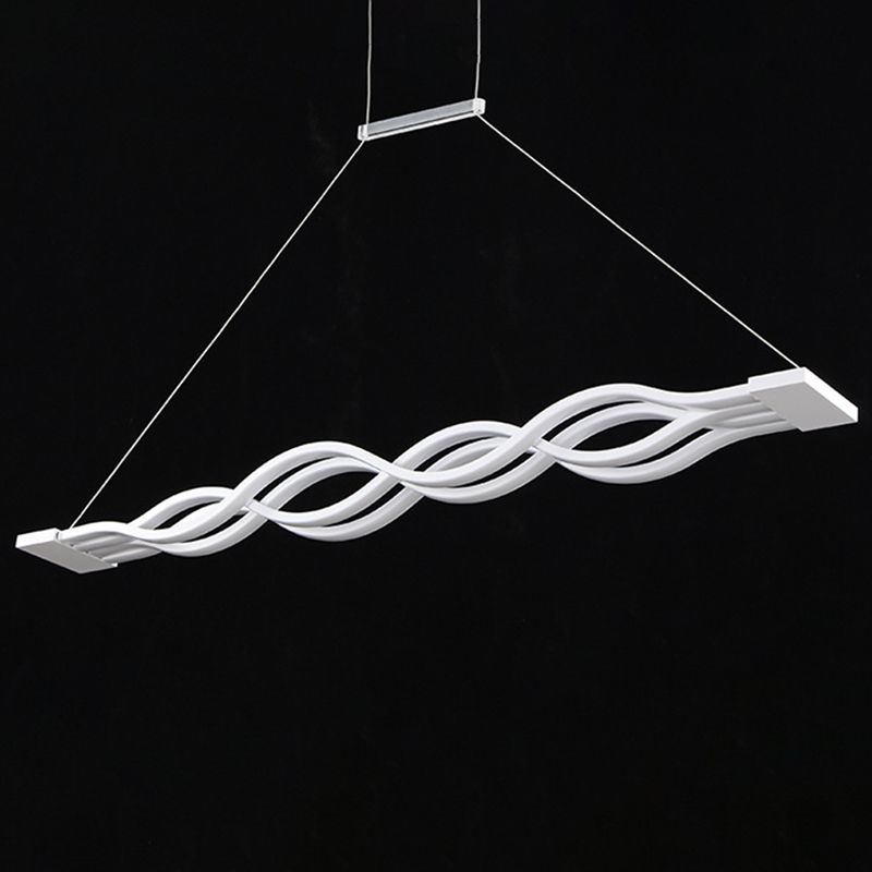 Luce dell'isola a led lineare bianca nella moderna semplicità in ferro luci a 4 luci con ombra acrilica