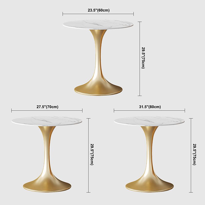 Tradizionale sito da pranzo rotondo di lusso tavolo in pietra sala da pranzo mobili per la casa