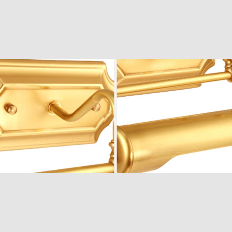 14" Long Metallic Bar Vanity Light Mid Century Modern Wall Mount Light in Brass