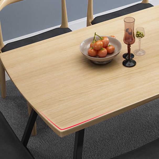 Industrial 1/2/3/5/7 Pieces Dining Set Rectangular Solid Wood Indoor Dinette Set