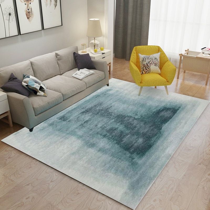 Grey Simple Rug Polyester Graphic Indoor Rug Stain Resistant Rug for Drawing Room