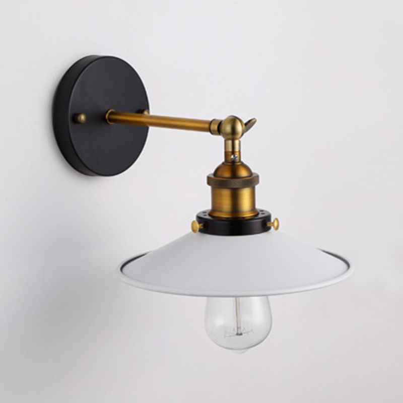 Metal Wall Mounted Lamp Industrial Cone Shape Sconce Light Fixture