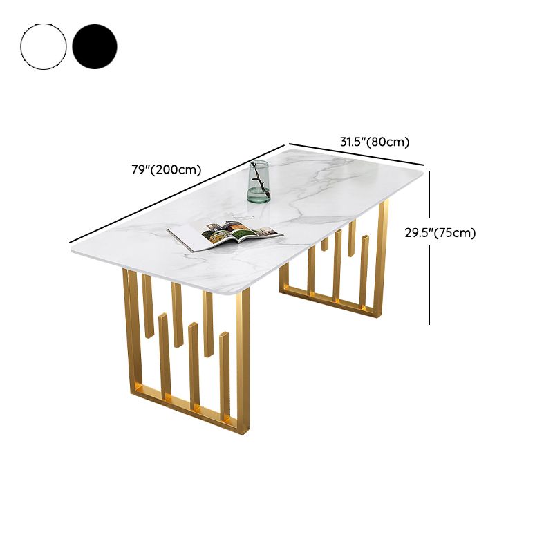 Nordic Rectangle Stone Dining Table 1/2/5/7 Pieces Dining Set for Dining Room