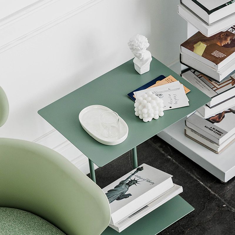 Mid-Century Modern End Table Metal C-shape Sofa Side Accent Table