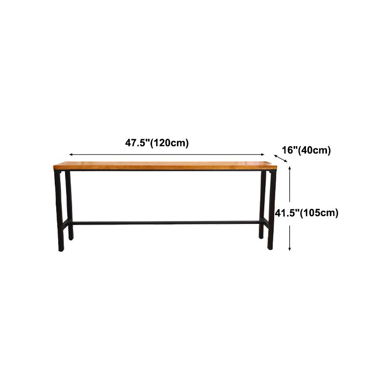 Brown Modern Style Bar Table in Metal and Wood Indoor Bar Counter