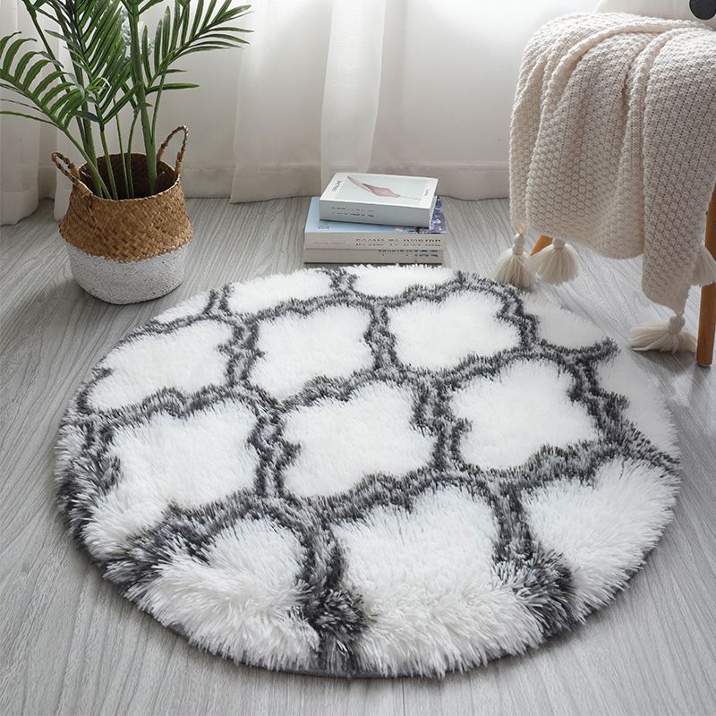 Synthétique à imprimé géométrique multicolore Synthétique relaxant tapis relaxant Tymage résistant à glisser le tapis lavable pour la maison