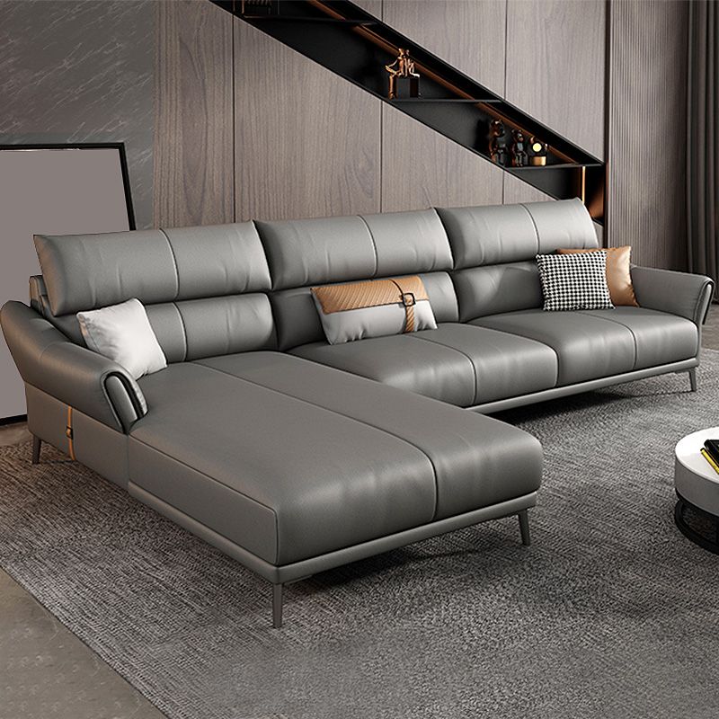 Faux leather High Back Square Arm Sofa and Sectional with Stain-Resistant