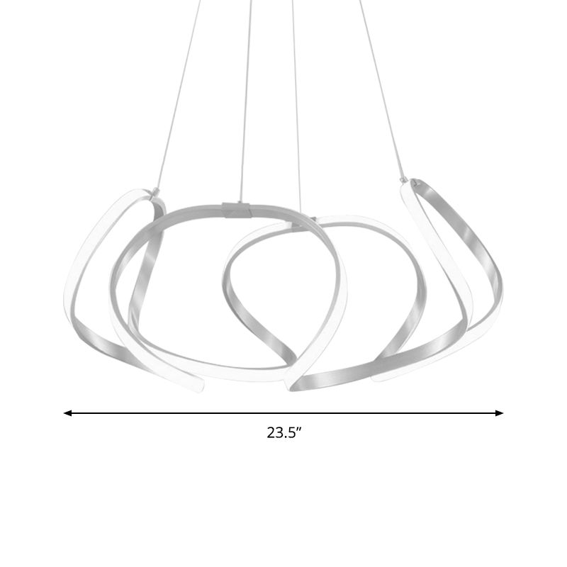 23,5 "/31,5" LED POSTMODERNE CHROME / GOL DE LA LED POSTmoderne 1 Light Light Acrylique Lampe suspendue en lumière chaude / blanche