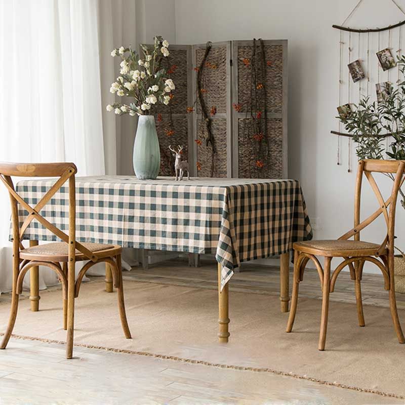 Solid Wood Traditional Dining Chair Matte Finish Cross Back Side Chair