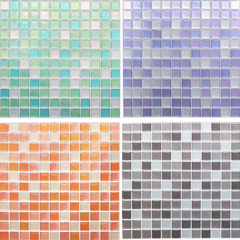 Plastic Peel & Stick Mosaic Tile Waterproof Peel & Stick Mosaic Tile with Square Shape