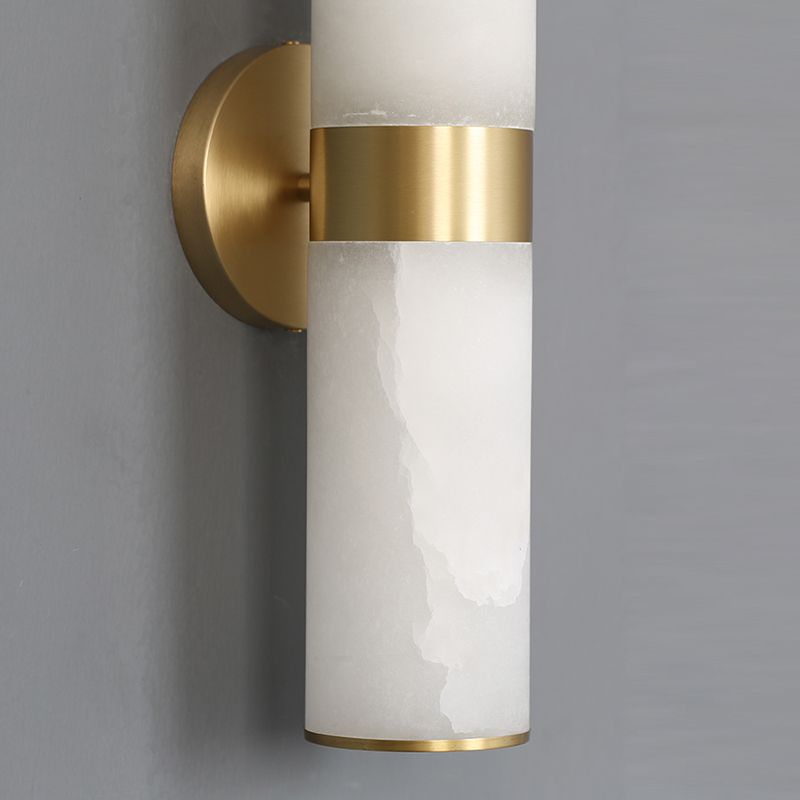 Modern Simple Stone Vanity Light Cylinder Shape Vanity Lamp for Shower Room