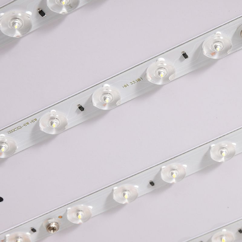 Plafonnier LED rectangulaire en bois, plafonnier d'intérieur en acrylique de Style concis et moderne, couleur bûche