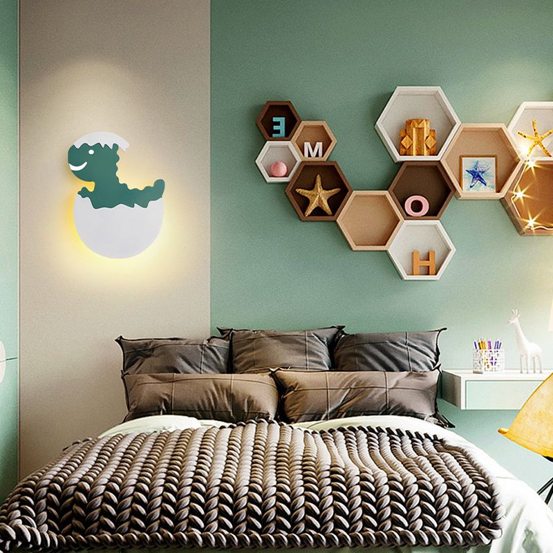 Single Green/Yellow Modernism Wall Mounted Sconce Statement LED Wall Light