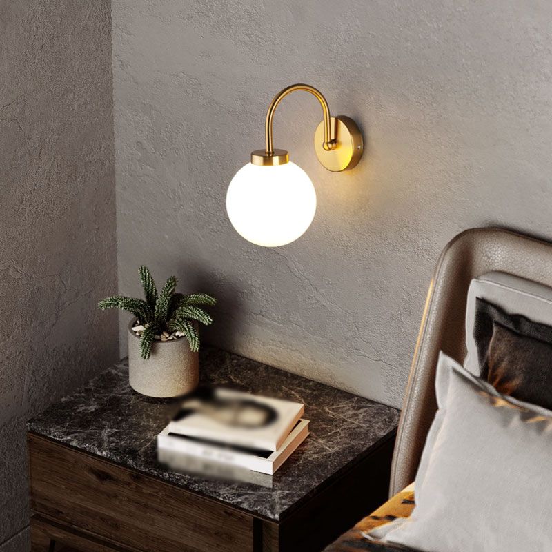 Lampada globale SCONCE Stile contemporaneo in vetro da letto da letto per la parete illuminazione da parete