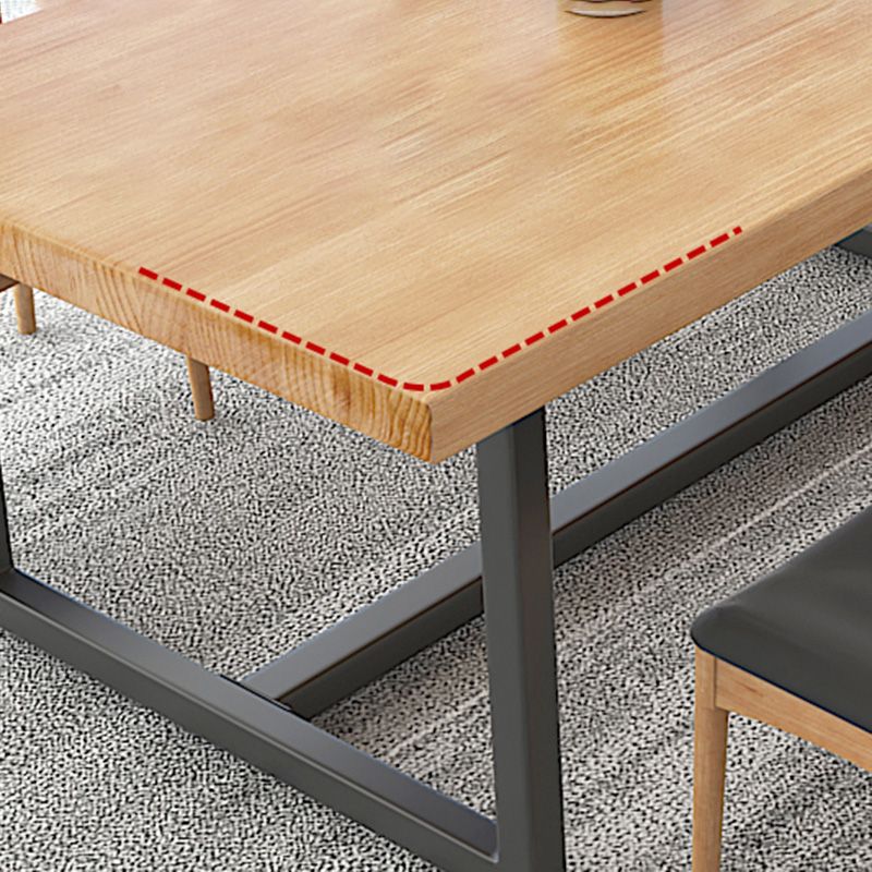 Solid Wood Rectangular Meeting Desk Industrial Writing Desk for Office