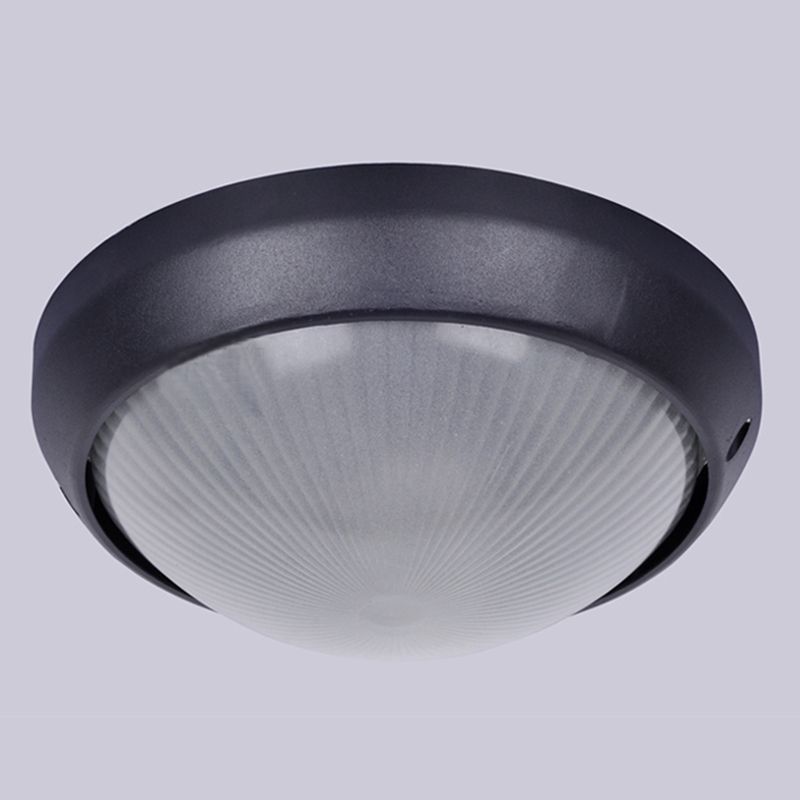 1-Light Flush Mount Light Halterung Traditionelle Kuppel in der Nähe Deckenlampe mit weißem Glas Shade