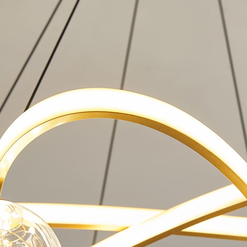 Light Luxury Nordic Style LED Hanging Pendant Light for Living Room Bedroom Dining Room