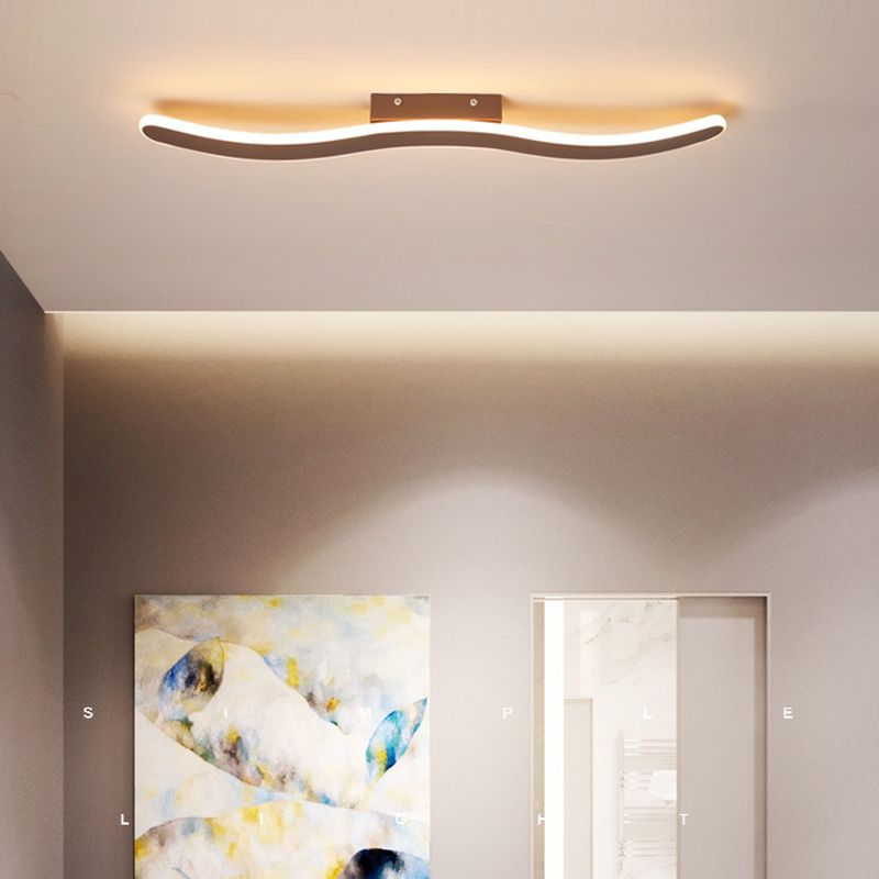 Luce a parete a forma lineare Metal in stile moderno 1 luce di applique per doccia