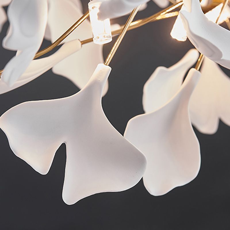 Fireworm Shape Island Lights Modern Style Ceramics Metal Chandelier Lights for Dining Room