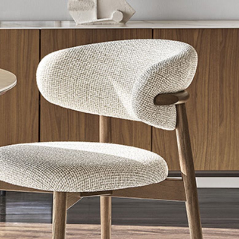 Modern Simple Side Chair Solid Wood Base Side Dining Chair for Living Room