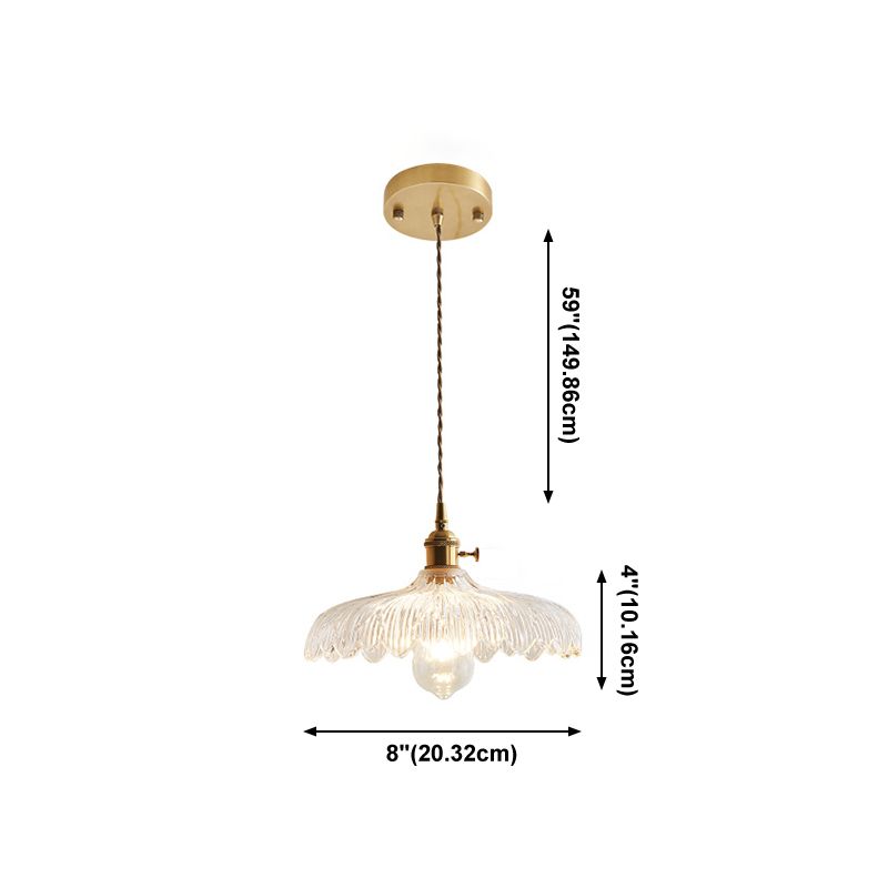 Single Head Glass Hanging Light Modern Pendant Lighting for Living Room Dinning Room