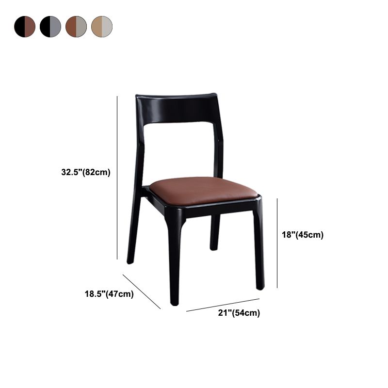 Traditional Armless Dining Chairs Open Back Dining Side Chair