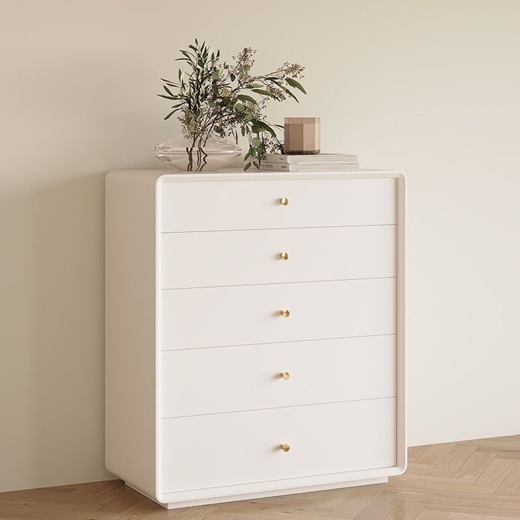 Modern Standard Storage Cabinet White Wood Side Cabinet with Drawers