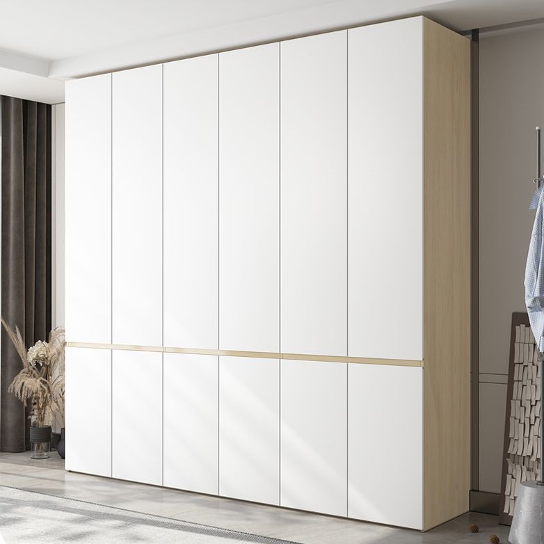 White Storage Cabinet with Drawer Contemporary Wardrobe Armoire