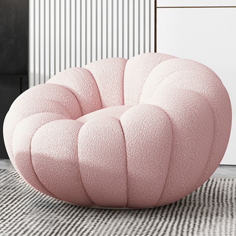 Faux Leather/Faux Fur Chair 37.4" L x 37.4" W x 25.6" H Convertible Chair