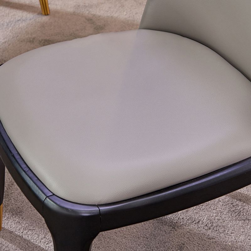 Silla auxiliar industrial tapizada para el hogar, silla de comedor Parsons con acabado mate (juego de 2)