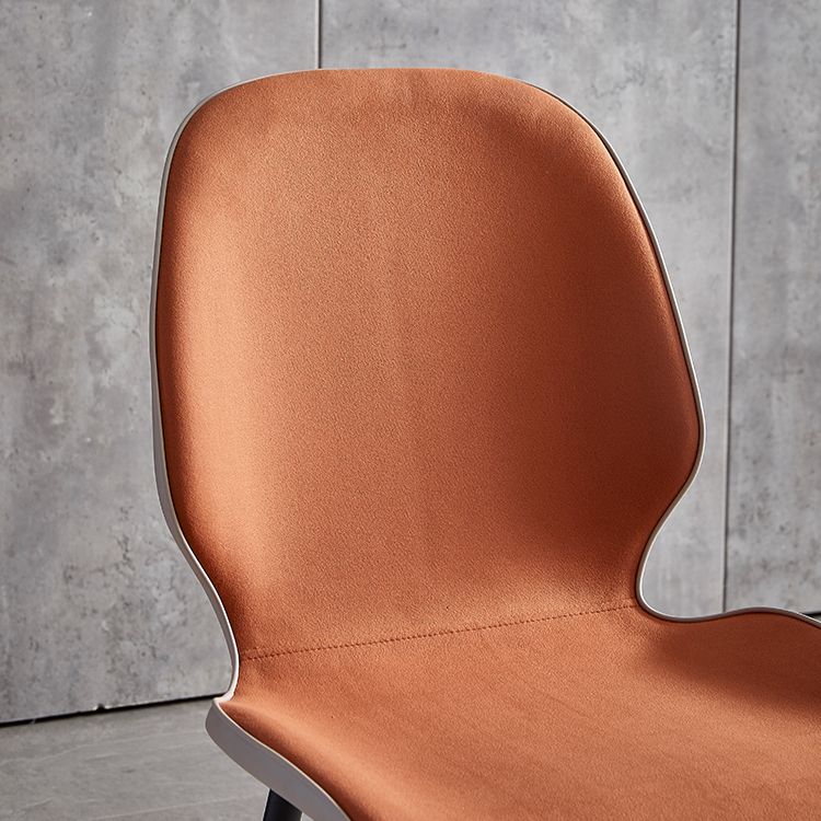 Sillas de comedor de cuero de estilo minimalista, sillas Wingback Parsons para cocina