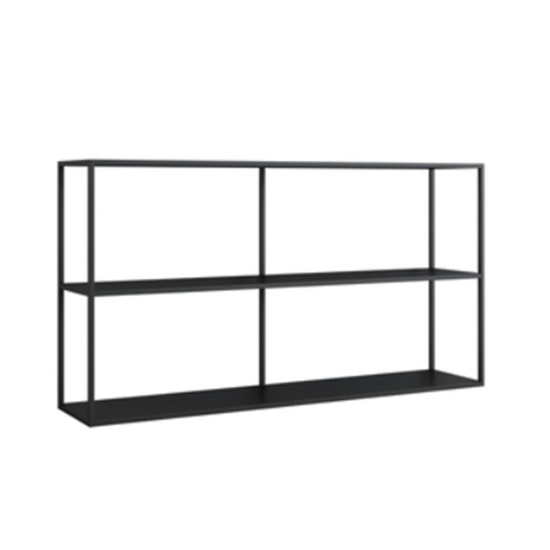 Open Rectangular Bookcase Industrial Metal Shelf for Study Room